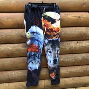 Top Drawer wolf and eagle pajama pants